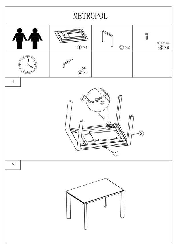 Esstisch Ausziehbarer Metrapolaris Schwarz (10)