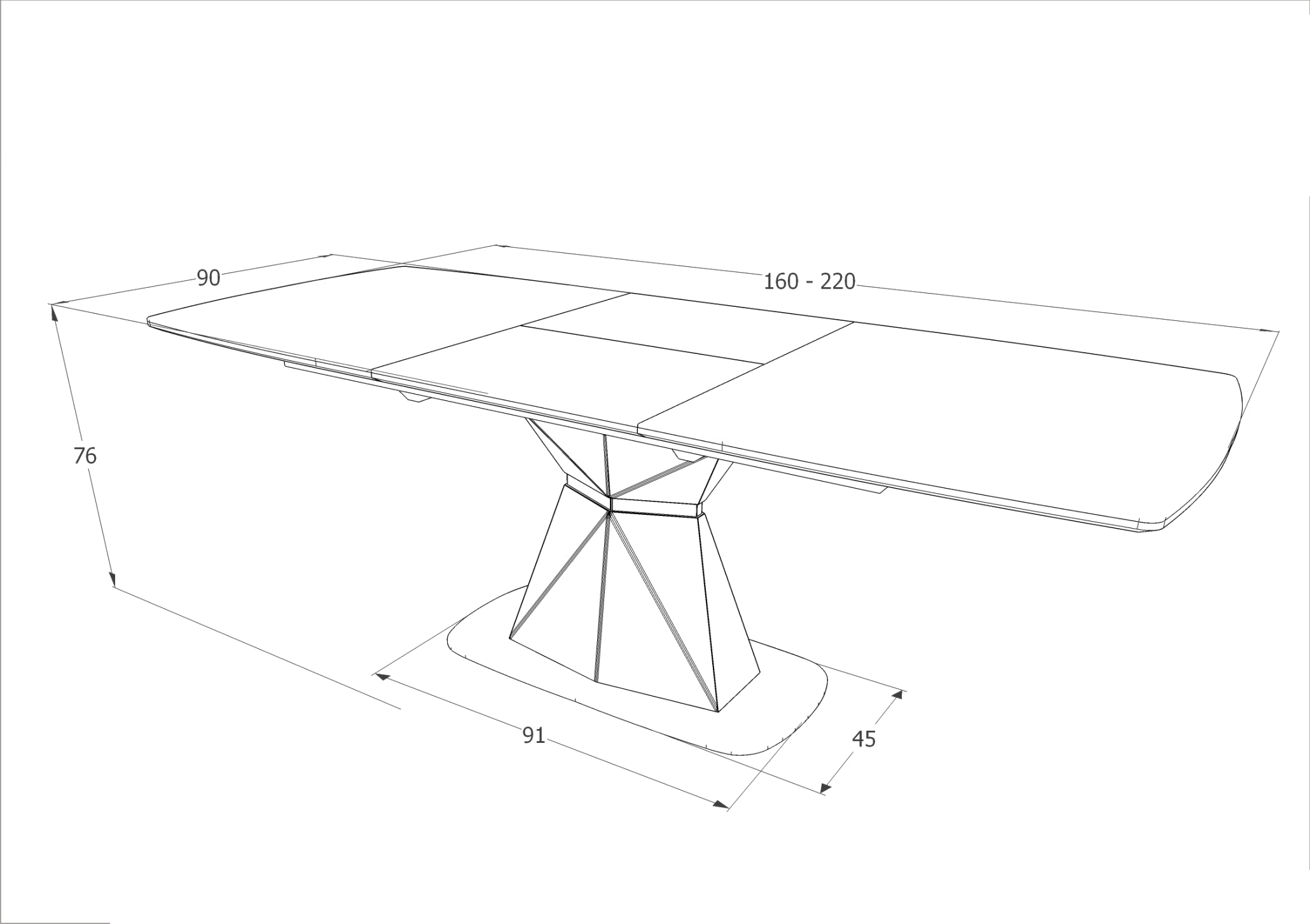 Esstisch Ausziehbarer Corentin Grau (16)
