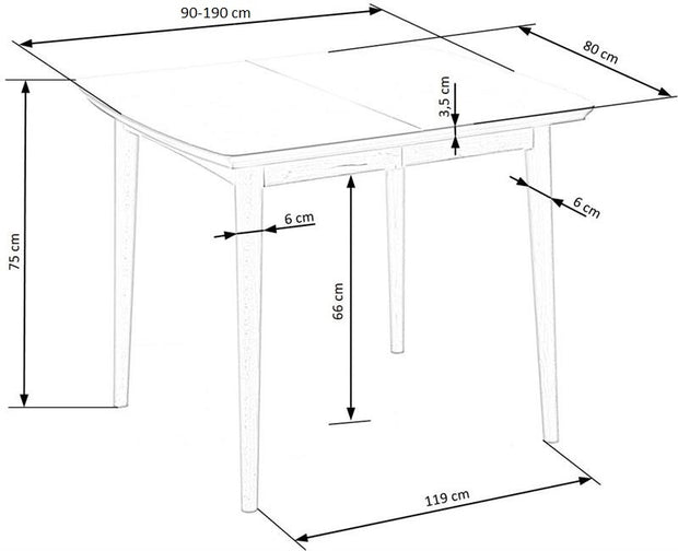 Esstisch Ausziehbarer Barnes Weiß (17)