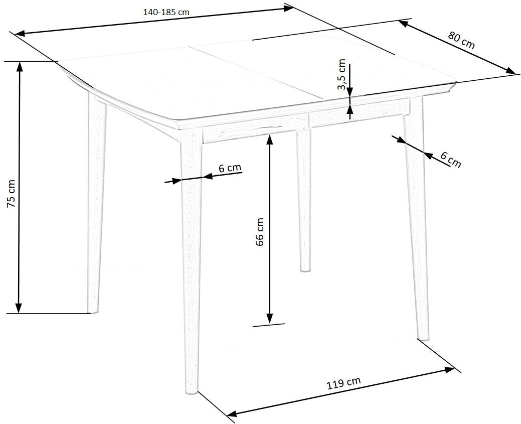 Esstisch Ausziehbarer Brayden Weiß (12)
