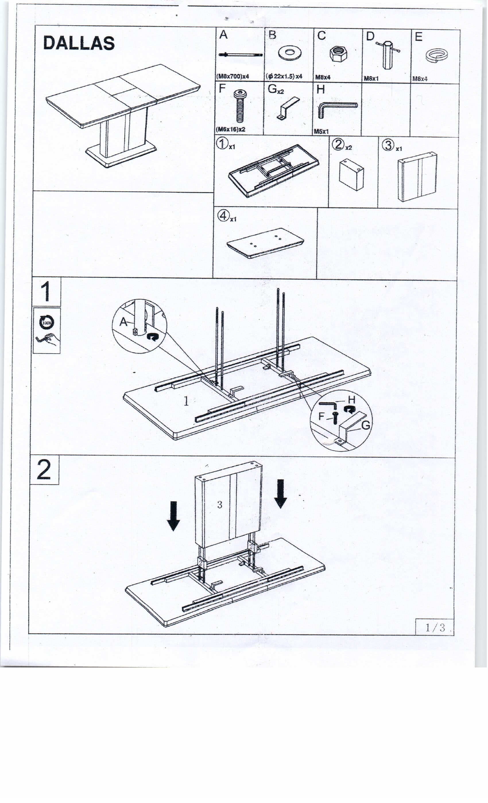 Esstisch Ausziehbarer Dalinda Weiß (2)