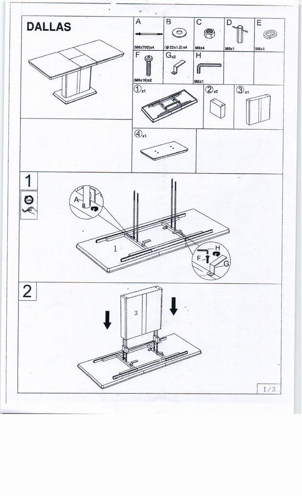 Esstisch Ausziehbarer Dalinda Weiß (2)