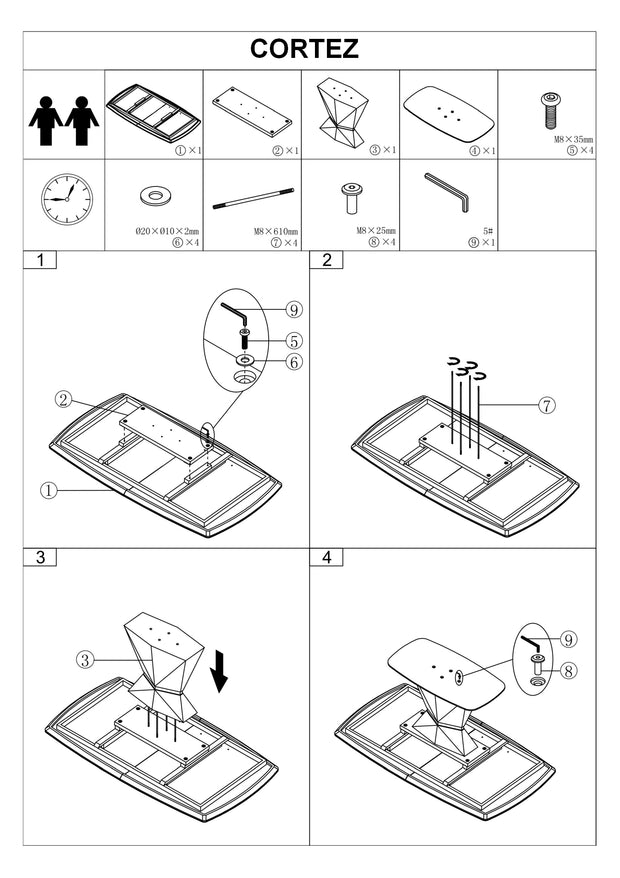 Esstisch Ausziehbarer Corentin Weiß (8)