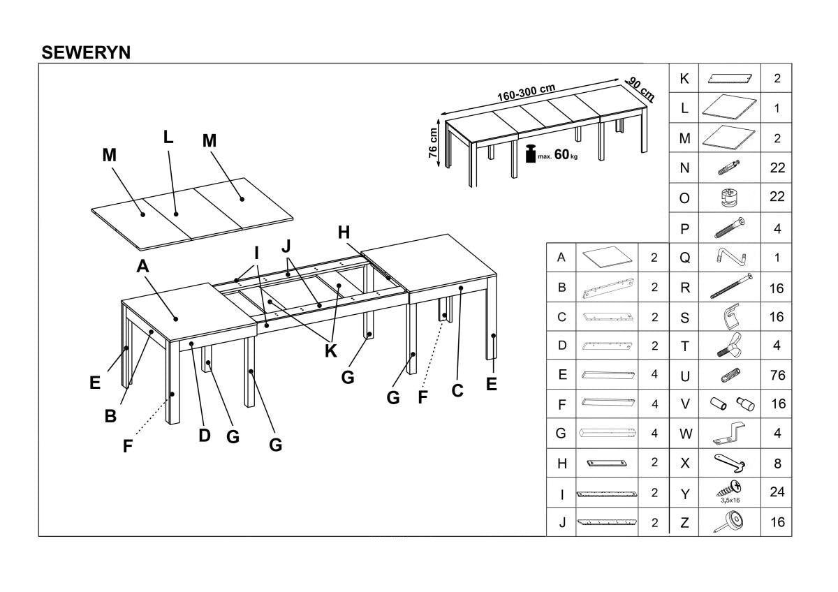 Esstisch Ausziehbarer Severus Nussbaum (9)