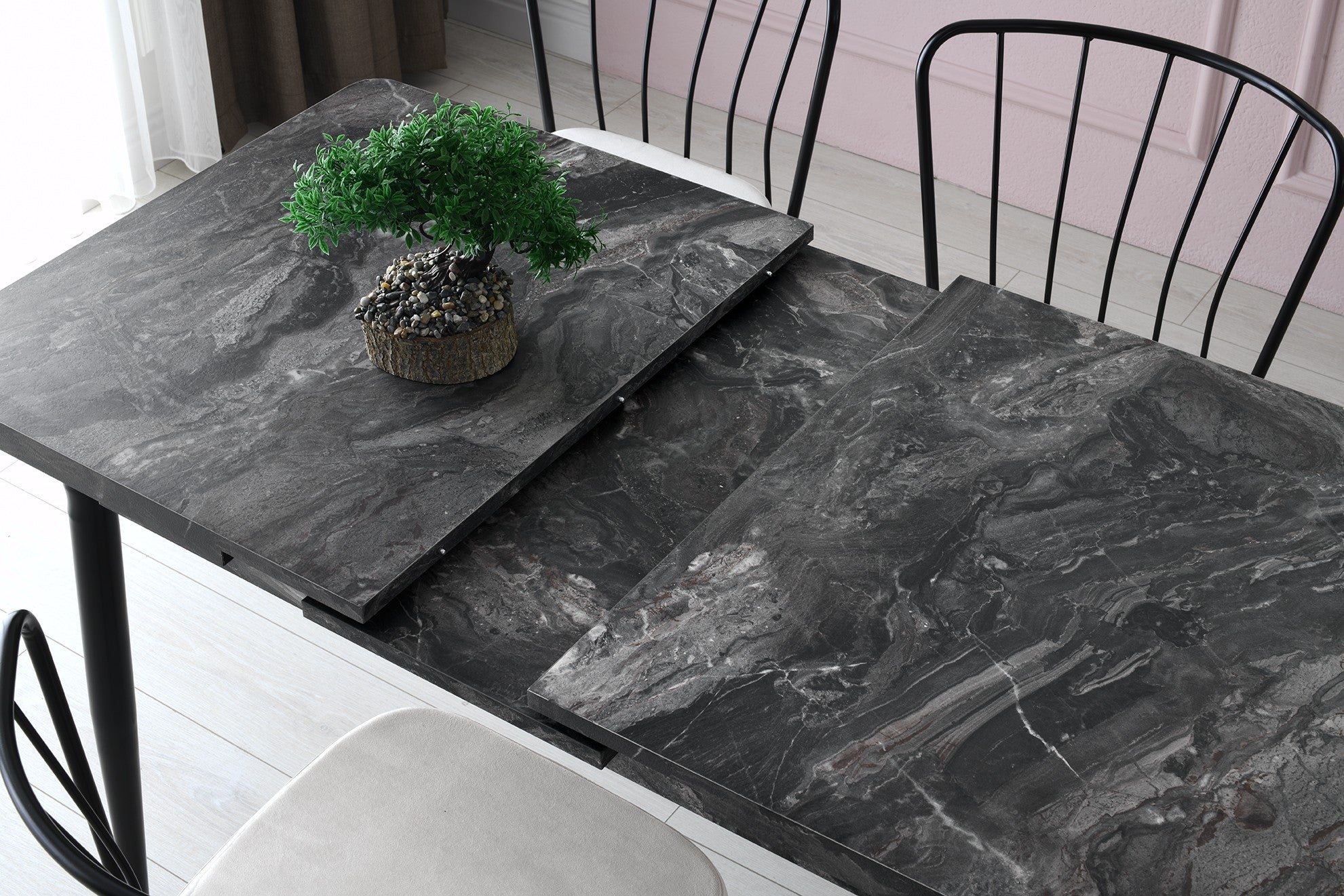 Esstisch Ausziehbarer Ayo 1182 Anthrazit (2)