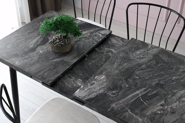 Esstisch Ausziehbarer Ayo 1182 Anthrazit (2)