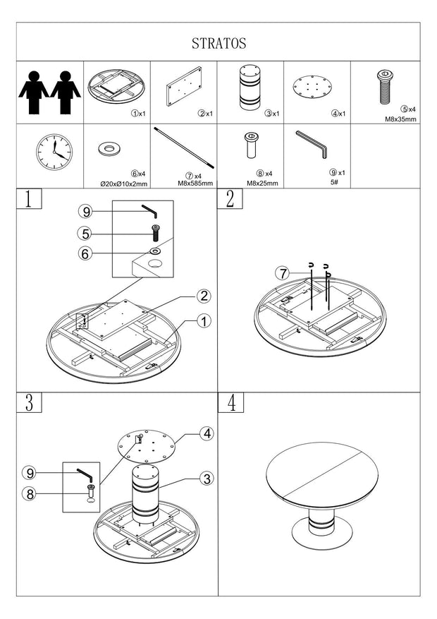 Esstisch Ausziehbarer Soraya Weiß (6)