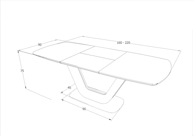 Esstisch Ausziehbarer Aran Weiß (2)