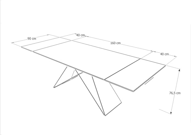 Esstisch Ausziehbarer Wesley II Schwarz (1)