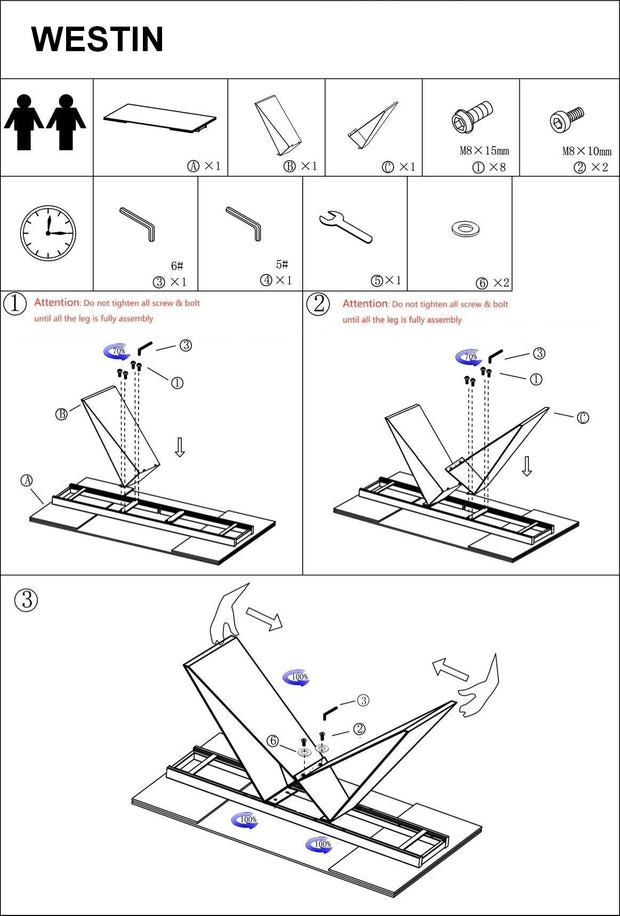 Esstisch Ausziehbarer Wesley II Schwarz (2)