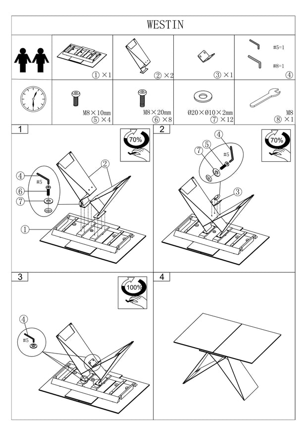 Esstisch Ausziehbarer Wesley SG Schwarz (15)