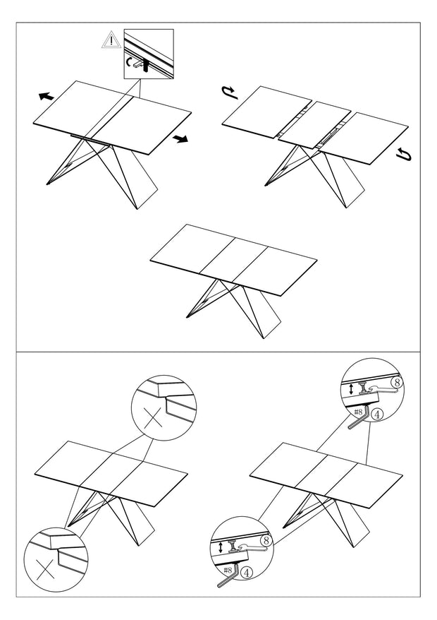 Esstisch Ausziehbarer Wesley SG Schwarz (16)