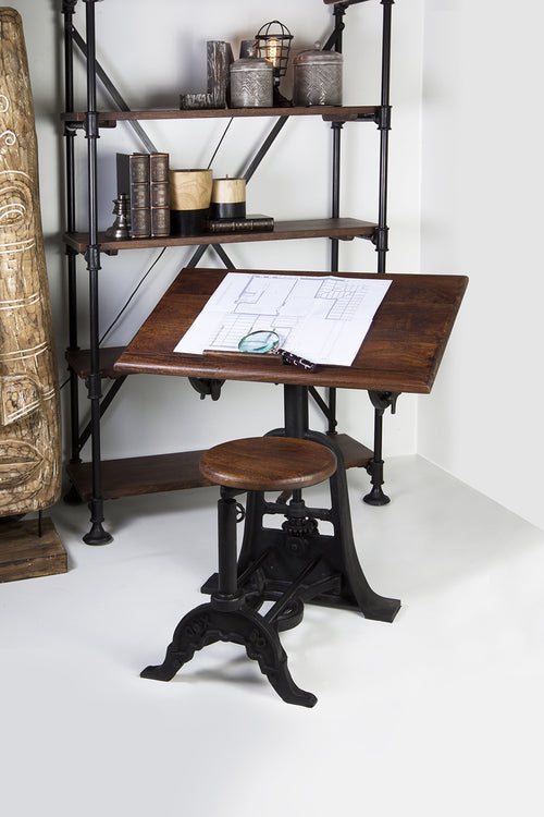 Tisch mit kippbarer arbeitsplatte Pipa Architect Nussbaum (1)