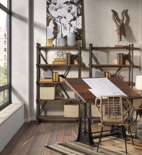 Tisch mit kippbarer arbeitsplatte Pipa Architect Nussbaum (1)