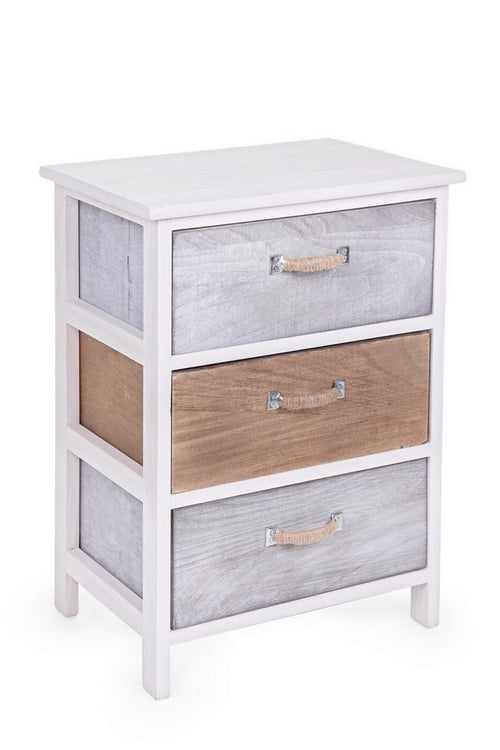 Nachttisch mit 3 schubladen Meredith Elfenbein