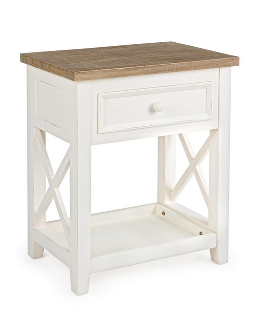 Nachttisch mit 1 schublade Elvia Natürlich