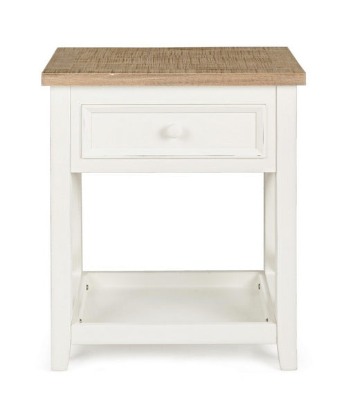 Nachttisch mit 1 schublade Elvia Natürlich (1)