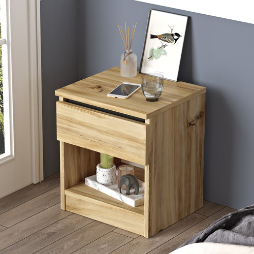 Nachttisch mit 1 schublade, Luvio LV26-KL Eiche
