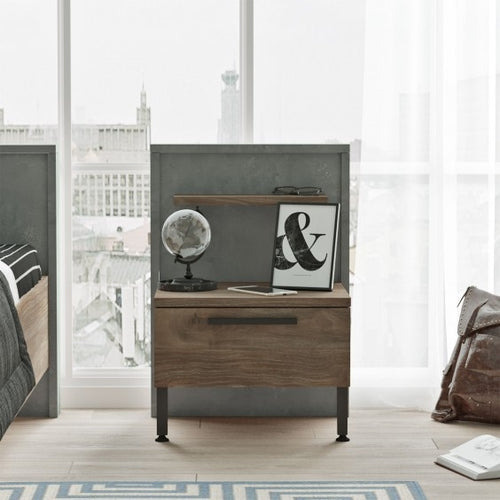 Nachttisch mit 1 schublade, New Home HM5-CG Braun (1)