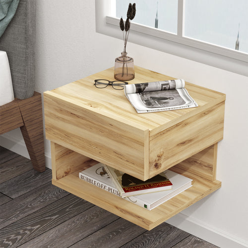 Nachttisch mit 1 schublade, Luvio LV27-KE Eiche