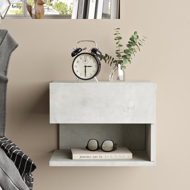 Nachttisch mit 1 schublade, Luvio LV27-RT Grau (3)