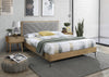 Bett mit Stoff Margaretann Grau & HLMP-PAT-TAP-MARGARITA-GREY