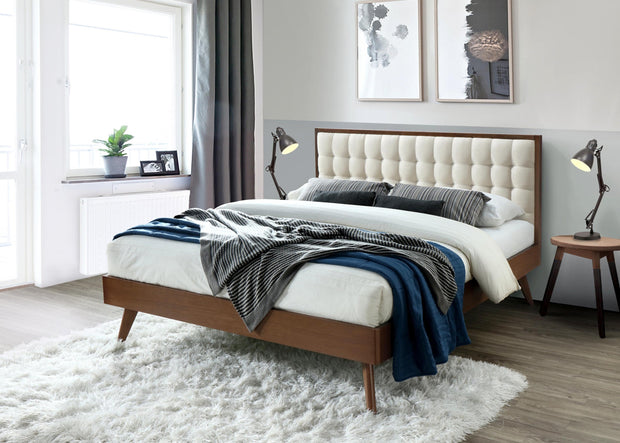 Bett mit Stoff Solomaris Beige (3)
