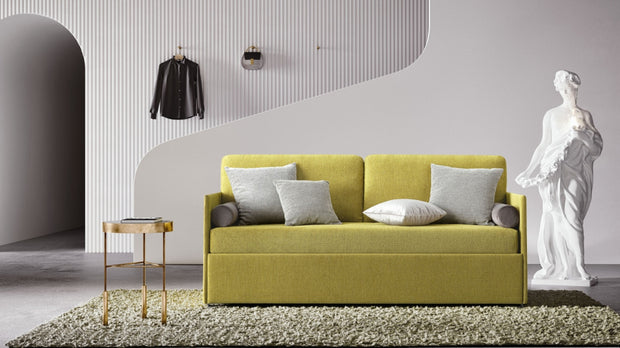 Tagesbett mit 2 schubladen, aus Stoff Lantanis Gelb