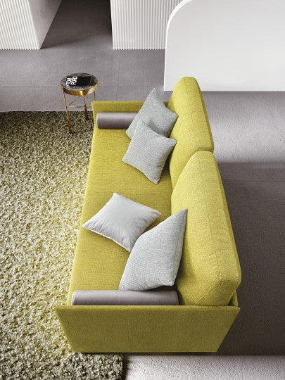 Tagesbett mit 2 schubladen, aus Stoff Lantanis Gelb (3)