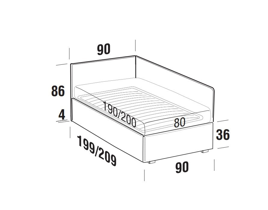 Tagesbett mit Stauraum, aus Stoff Pentase Rot (7)