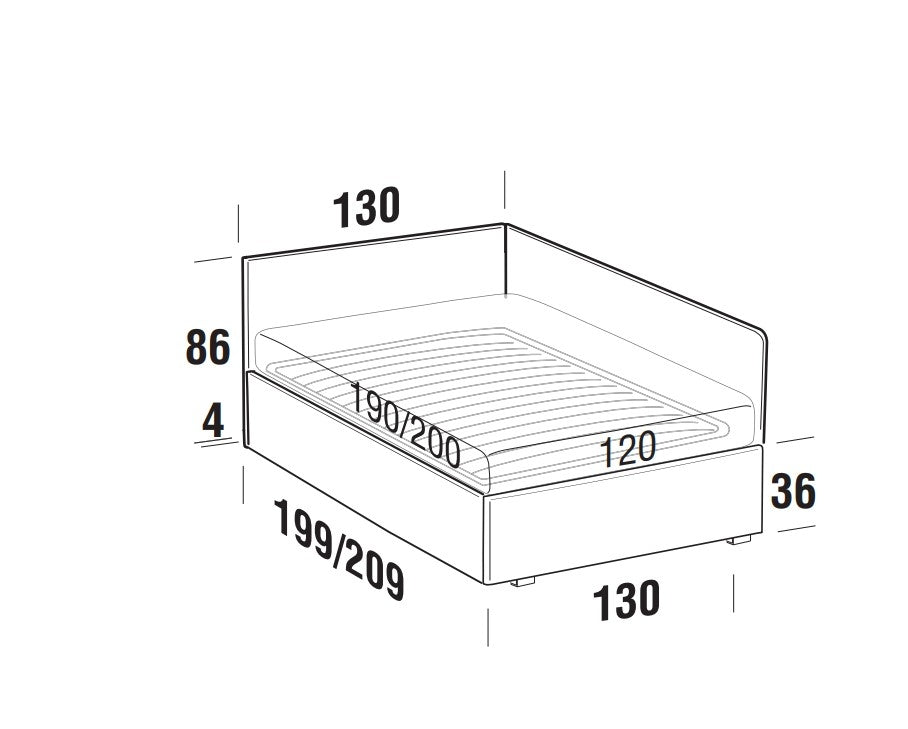 Tagesbett mit Stauraum, aus Stoff Pentase Rot (9)