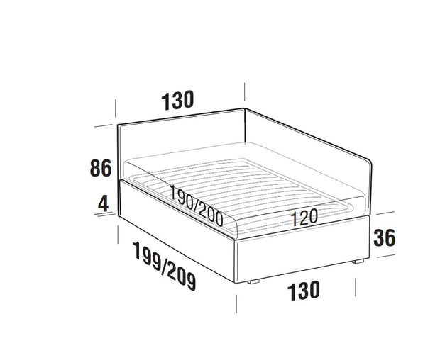 Tagesbett mit Stauraum, aus Stoff Pentase Rot (9)