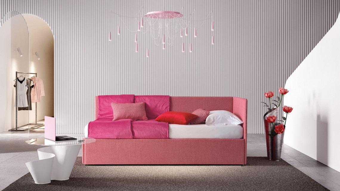 Tagesbett mit Stauraum, aus Stoff Pentase Rot & LCMFIT-PAT-PENTAS-MOVE