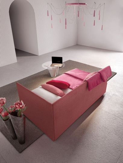 Tagesbett mit Stauraum, aus Stoff Pentase Rot (3)