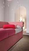 Tagesbett mit Stauraum, aus Stoff Pentase Rot (5)