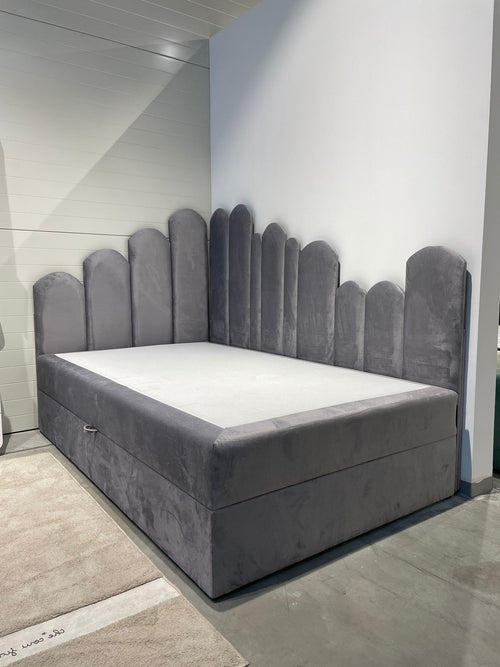 Tagesbetten mit Stauraum, aus Stoff, Bumps Right Grau & MZRPL-BED-BUMPS-RIGHT-MONOLITH-84