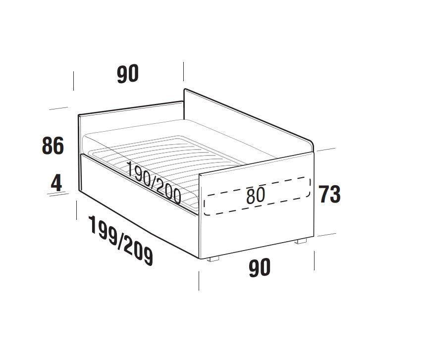 Tagesbett ausziehbar aus Stoff Camomil Blau (11)