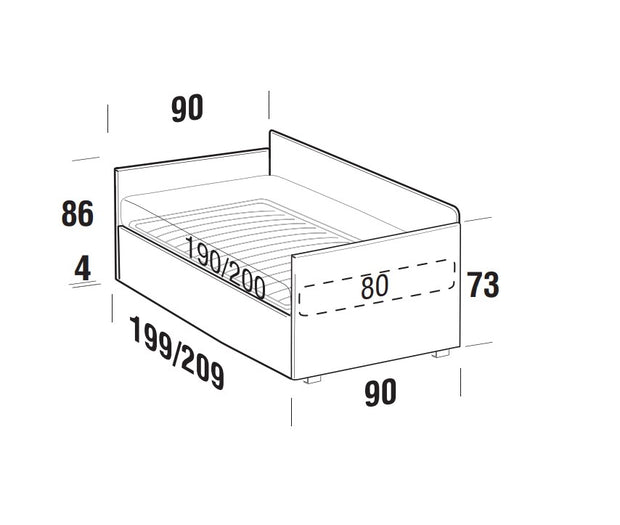 Tagesbett ausziehbar aus Stoff Camomil Blau (11)