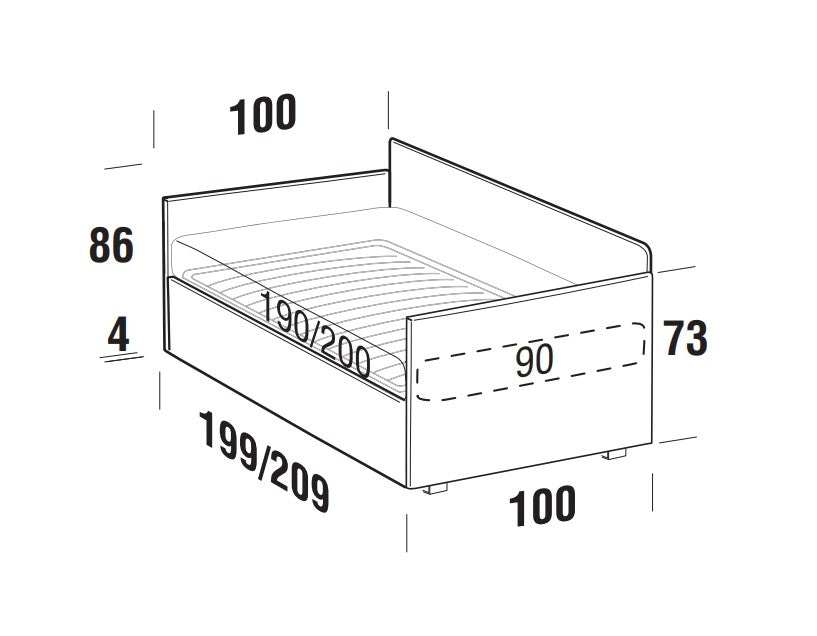 Tagesbett ausziehbar aus Stoff Camomil Blau (9)