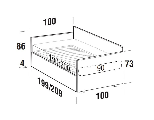 Tagesbett ausziehbar aus Stoff Camomil Blau (9)