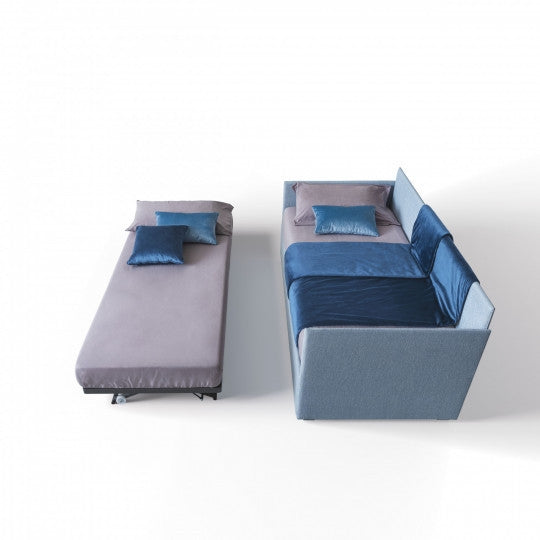 Tagesbett ausziehbar aus Stoff Camomil Blau (3)