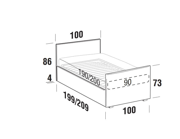Tagesbett ausziehbar aus Stoff Bambiso Rosa (9)