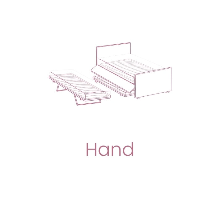 Tagesbett ausziehbar, aus Stoff Pervin Orange (6)