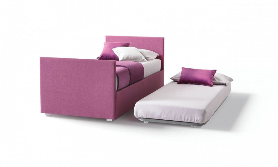 Tagesbett ausziehbar aus Stoff Bambiso Rosa (3)