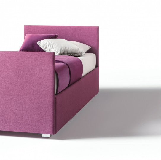 Tagesbett ausziehbar aus Stoff Bambiso Rosa (4)