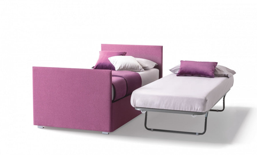 Tagesbett ausziehbar aus Stoff Bambiso Rosa (6)