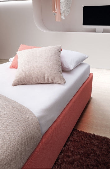 Tagesbett ausziehbar, aus Stoff Pervin Orange (5)