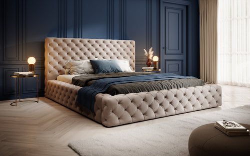 Polsterbett mit Stauraum, aus Stoff, Principe & ELTMPL-BED-PRINCCE & ELTMPL-BED-PRINCCE