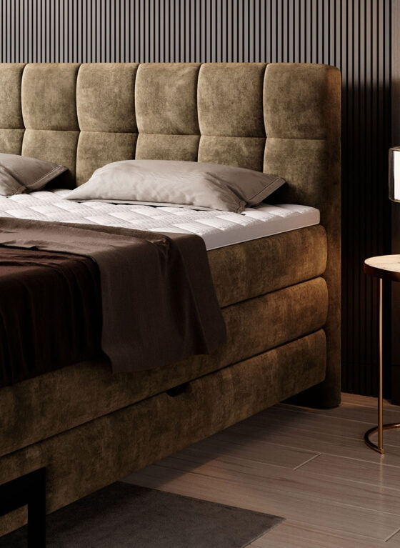 Boxspringbett mit Bettkasten Vianis Grün (3)