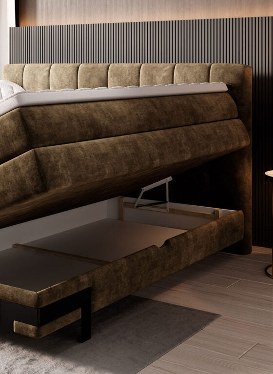 Boxspringbett mit Bettkasten Vianis Grün (4)